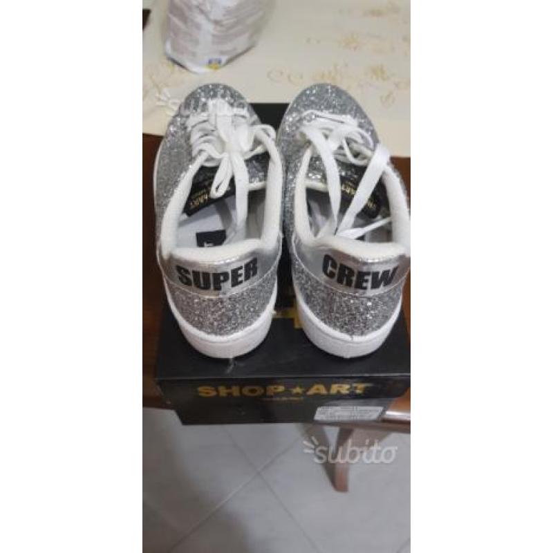 Scarpette Shop Art Glitter Argento