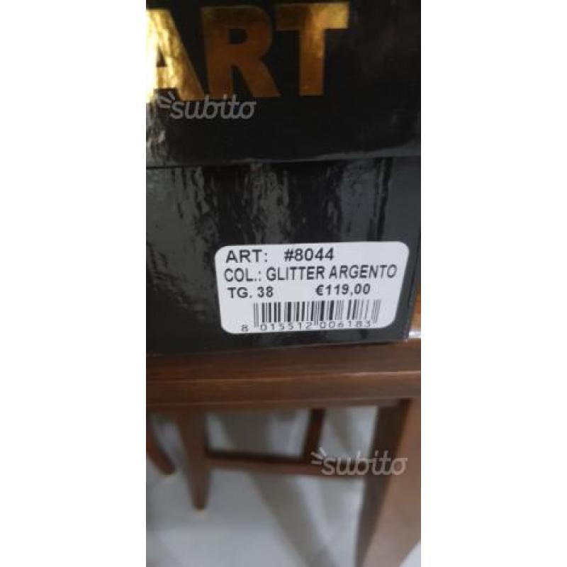 Scarpette Shop Art Glitter Argento