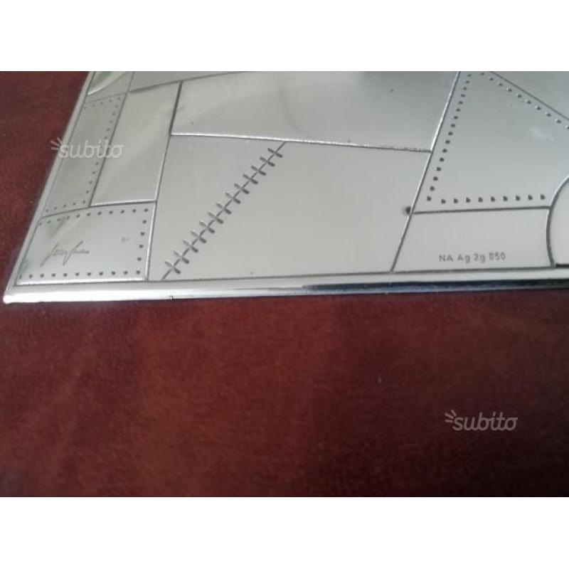 Agenda in pelle e argento