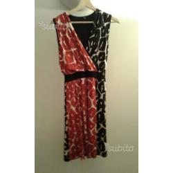 Abito in Jersey rosso bianco nero