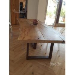 Tavolo rovere massiccio artiginale pezzo unico