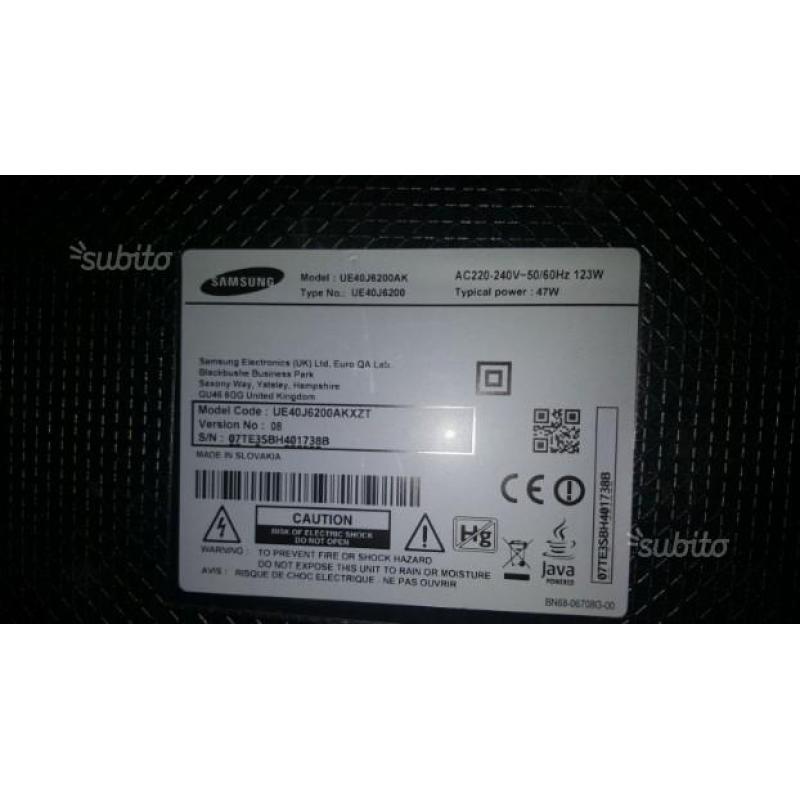 TV Samsung 40" LCD Rotto