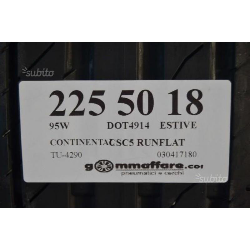 4 gomme 225/50 R18 Continental Runflat TU-4290