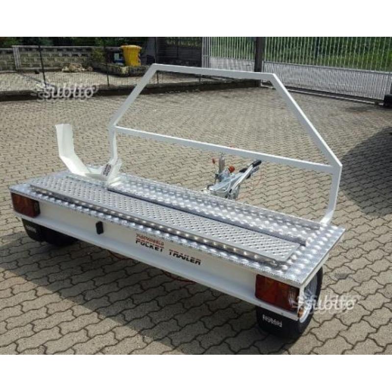 Carrello Portamoto con timone reclinabile