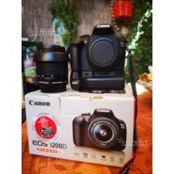 Canon eos 1200D +18-55 is stm II +battery grip