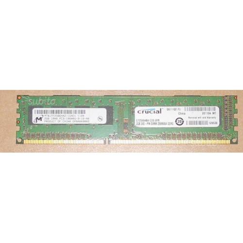Memoria RAM Crucial 2GB DDR3 1333Mhz PC3-10600U
