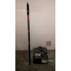 Canna da pesca in carbonio 5mt con accessori