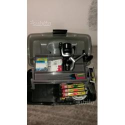 Canna da pesca in carbonio 5mt con accessori