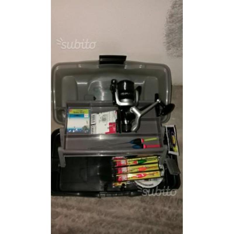 Canna da pesca in carbonio 5mt con accessori