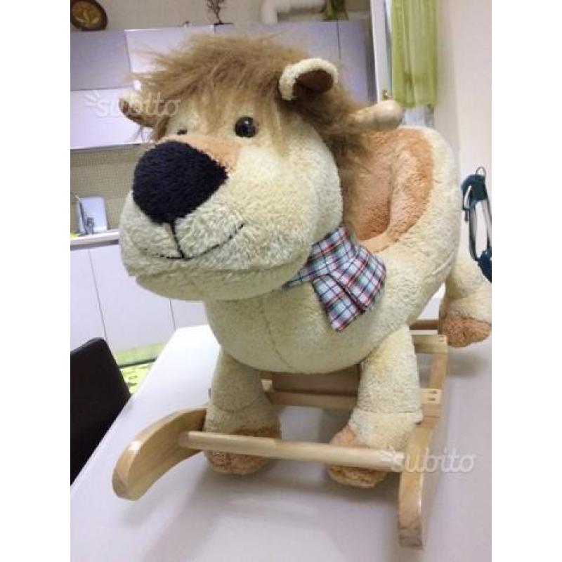 Leoncino Dondolino in Legno