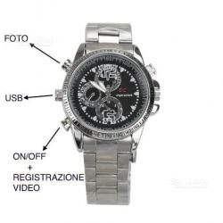 Orologio da polso spia in acciaio mini micro telec