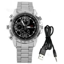 Orologio da polso spia in acciaio mini micro telec