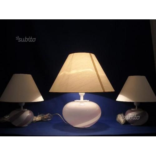 Tris di lampade per comò e comodini