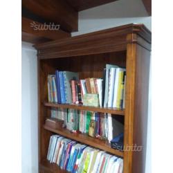 Libreria legno (scrivania e mobiletto)