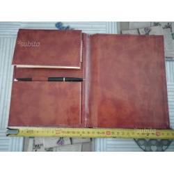 Agenda in pelle e argento