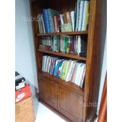 Libreria legno (scrivania e mobiletto)